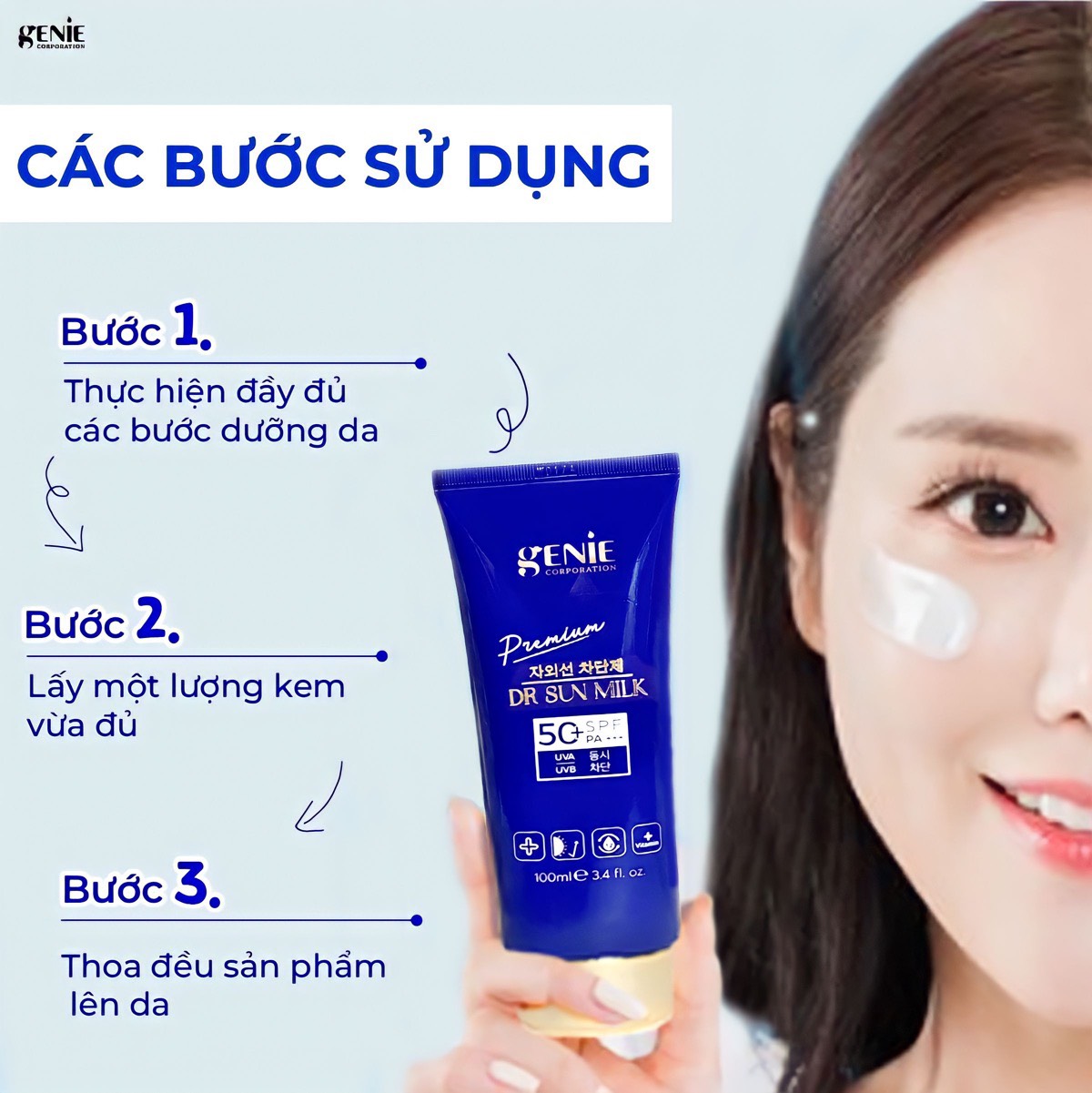 Kem chống nắng phổ rộng đa chức năng Dr Sunmilk Premium Deachi SPF 50 PA+++ 100ml - Ảnh 6