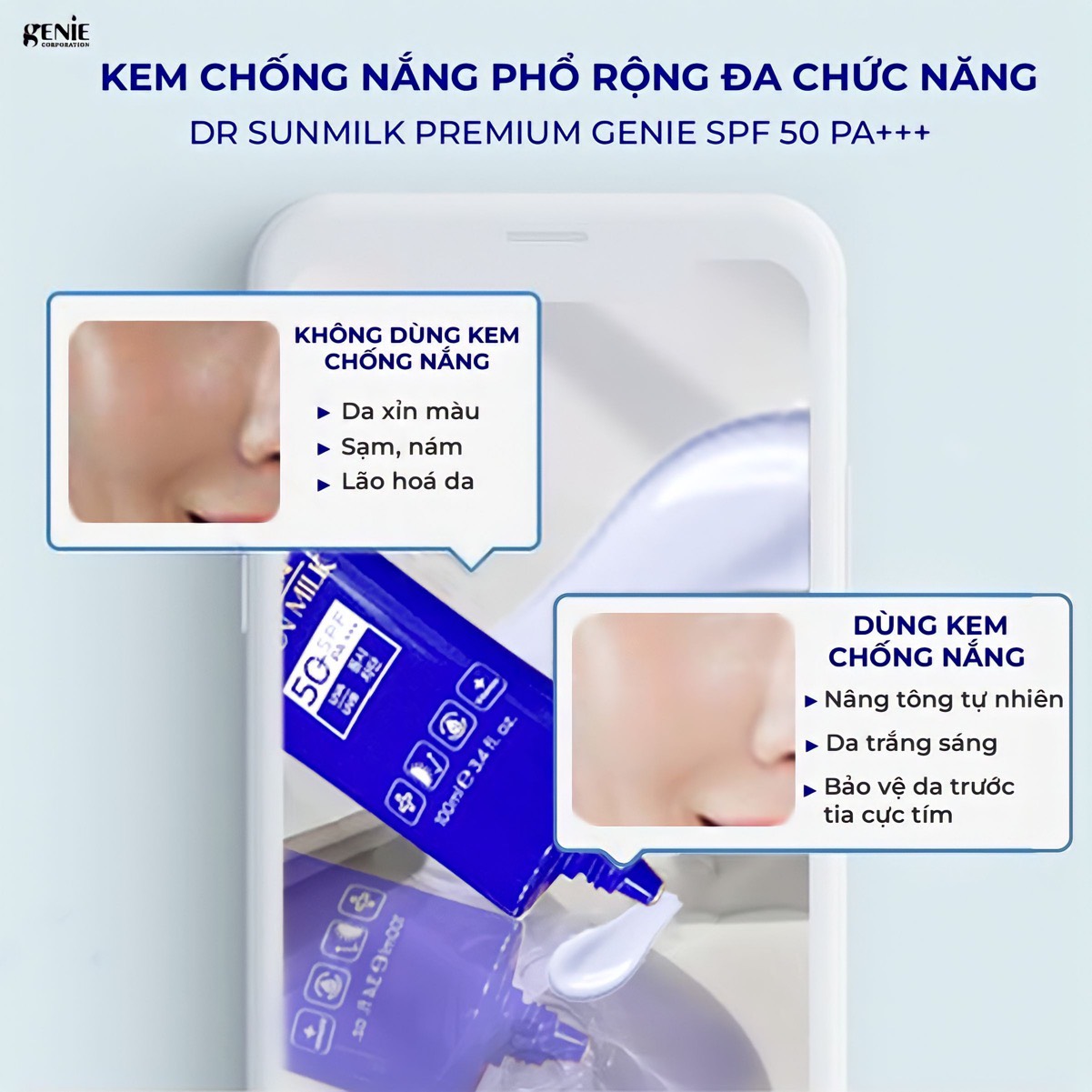 Kem chống nắng phổ rộng đa chức năng Dr Sunmilk Premium Deachi SPF 50 PA+++ 100ml - Ảnh 3