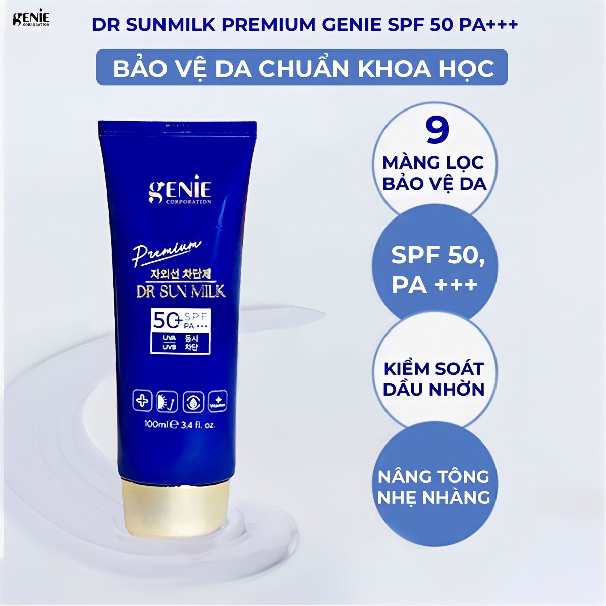 Kem chống nắng phổ rộng đa chức năng Dr Sunmilk Premium Deachi SPF 50 PA+++ 100ml - Ảnh 9