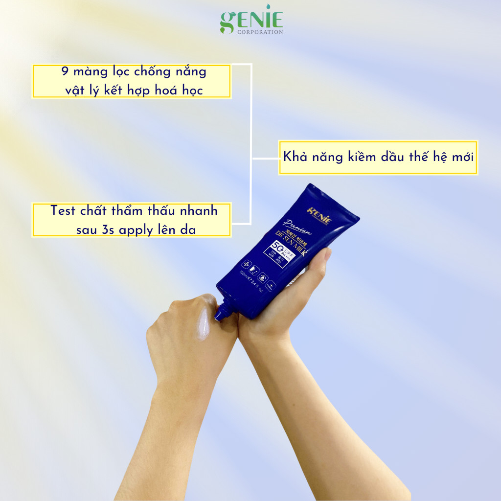 Kem chống nắng phổ rộng đa chức năng Dr Sunmilk Premium Deachi SPF 50 PA+++ 100ml - Ảnh 11