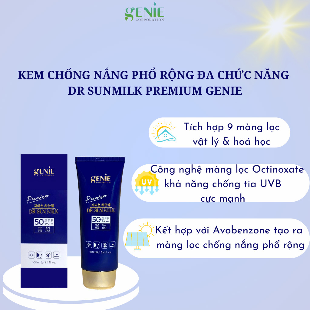 Kem chống nắng phổ rộng đa chức năng Dr Sunmilk Premium Deachi SPF 50 PA+++ 100ml - Ảnh 12