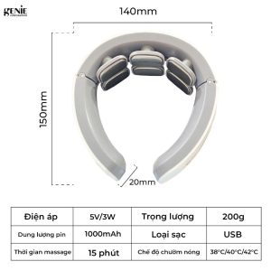 Máy trị liệu cổ vai gáy Neck massage device Greathome phiên bản mới nhất - Ảnh 8